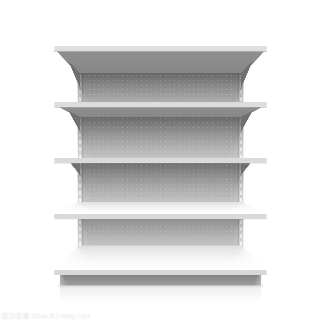 白色的超市货架